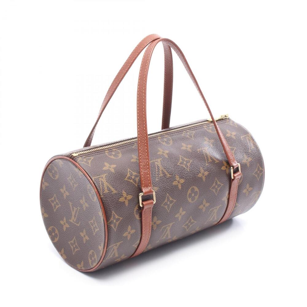 Louis Vuitton canvas Papillon Monogram leather handbag brown